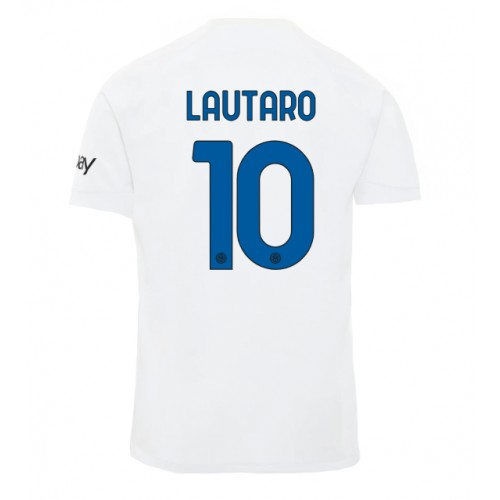 Inter Milan Lautaro Martinez #10 Gostujuci Dres 2023-24 Kratak Rukav